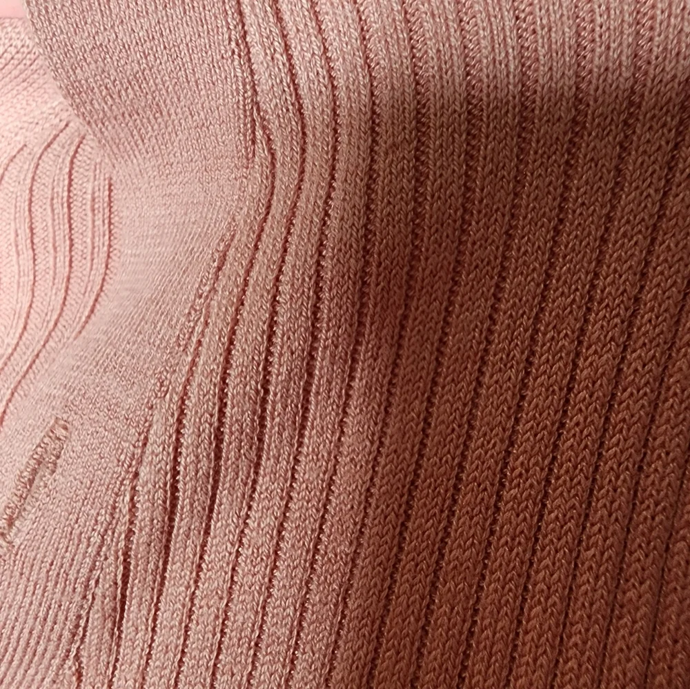 H&M Divided Lace Up Rib Knit Crop Top in Pink Size XS